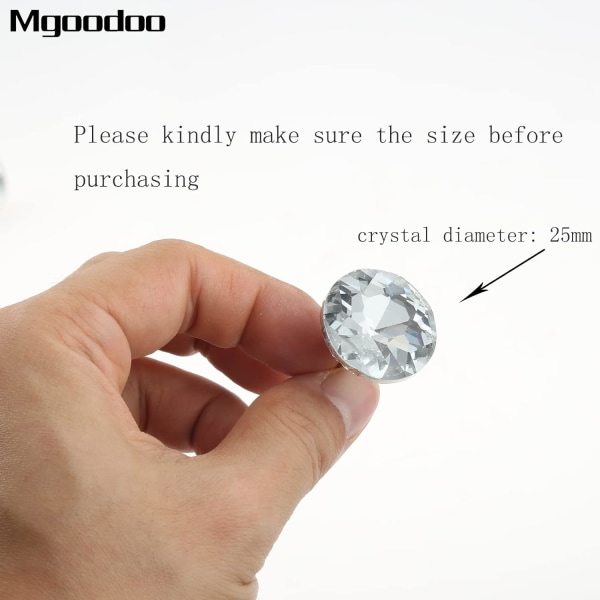 20 Pack Dia-25mm Diamond Crystal Polstersøm til sofa, sengegavl, Sewi