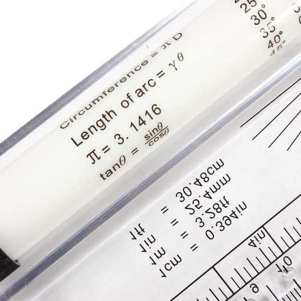 Parallel Drafting Ruler Rolling Ruler med Vinkelmåler Plast Ruler Drafting Tool til Ingeniør