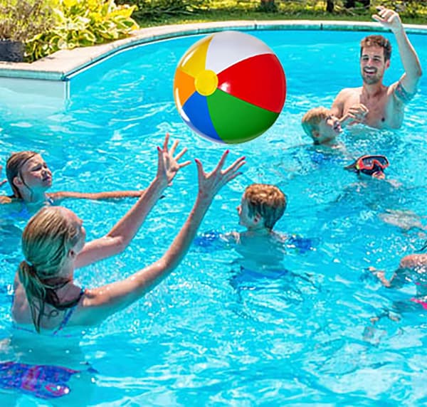 Strandbollar [3-pack] 9\" Uppblåsbara Strandbollar för Barn - Barn & Småbarn