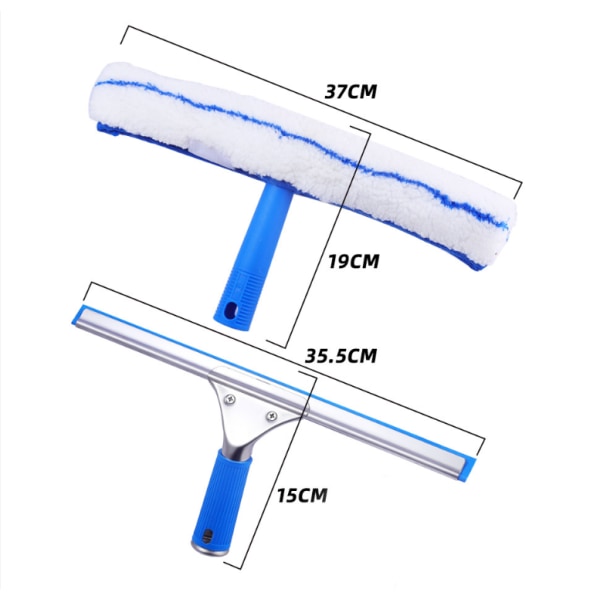 Professionel vinduesvasker med mikrofiberbørste, bredde 37 cm, 35,5 cm