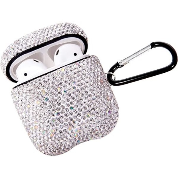 Funklende Diamant Etui til AirPods med Nøglering Stødsikker Beskyttelse Premiu
