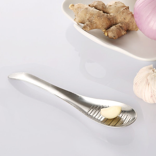 Ingefær Rive Ske Form Rustfrit Stål Wasabi Hvidløg Slibning Værktøjer Chee