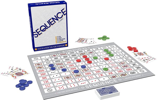 Engelsk versjon av SEQUENCE-spillet Sequence maze fancy backgammon