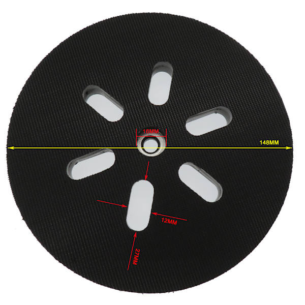 Støtteplate for Bosch Turbo eksentersliper 148 mm med skrue