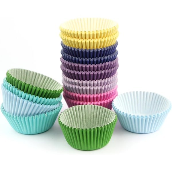 Standard Cupcake Liners Muffin Liners Papir 400stk (Tilfeldige Farger)