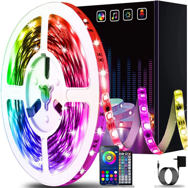 3 ruller 50ft (ca. 15m) Smart App Music Sync RGB 5050 Farveskiftende LED L