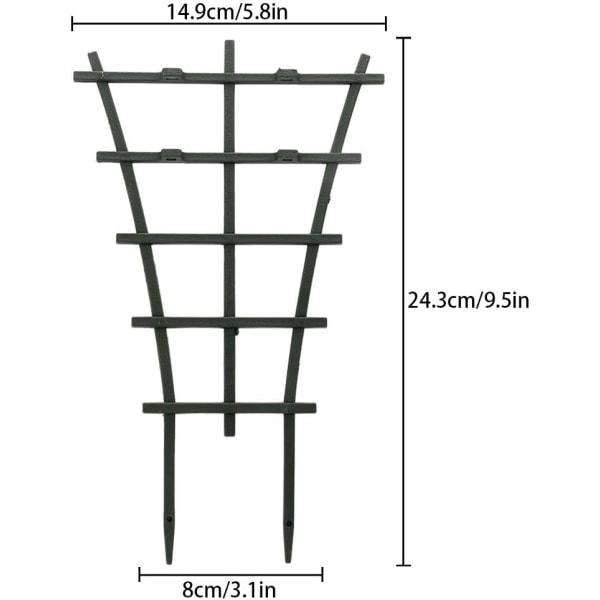 6 stk. klatrestøtte for planter, DIY hage mini superimponert potteplante støtte plast potteplante stamme støttetråd