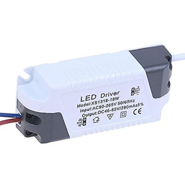 2x LED-driver, 24-36 W, transformator for LED-taklampe, LED-panel strømforsyning