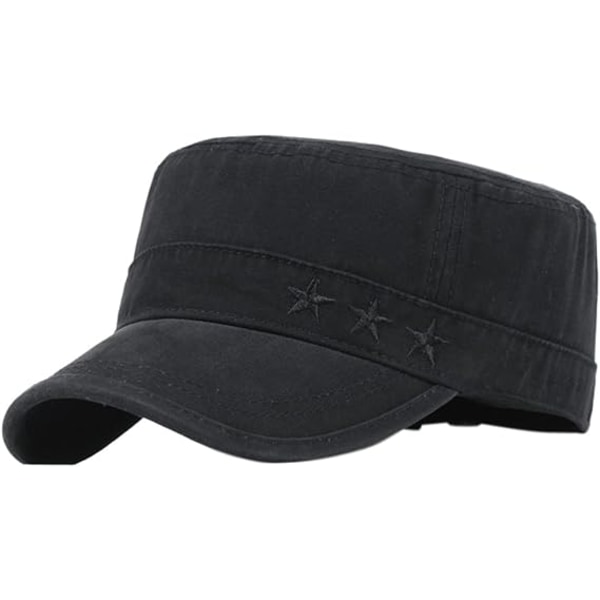 Platt bomull för män med toppad baseball kypert Army Military Corps Hat Cap Vis
