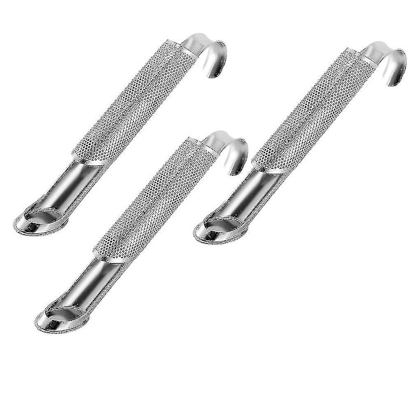 Rostfritt stål tesil, rör tesil för teblad silver 3 st
