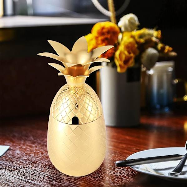 Ananas Glass Metallkrus Moskva Mule Kopp DIY Vinglass Dekorasjoner for Ho