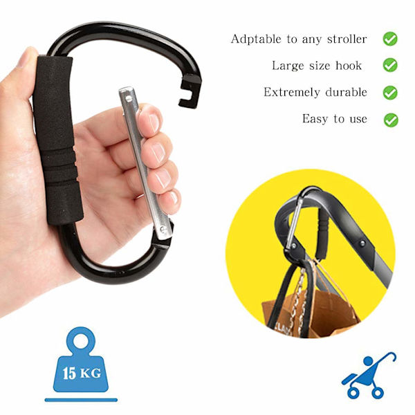 Barnvagnskrokar, 2-pack Praktisk arrangör Bra krokuppsättning för kläder, Pu