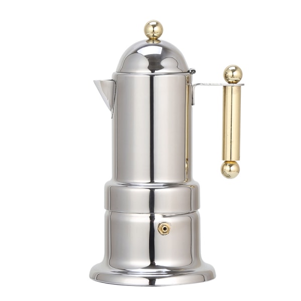 Rustfrit stål 200 ml Over The Stovetop kaffemaskine holdbar espressokande S