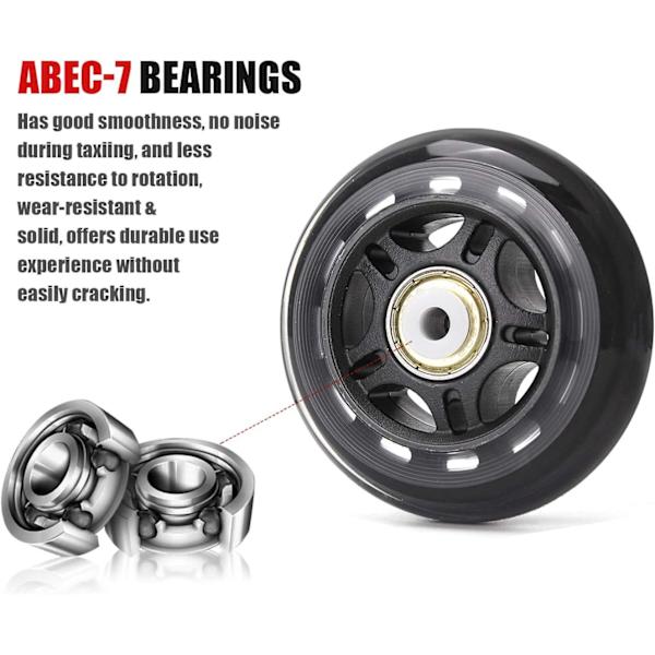 2 stk. 76mm,  Inline Skate Wheels Indendørs/Udendørs Rulleskøjter Hjul, Rolle