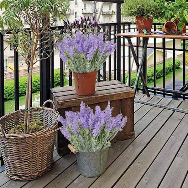 3 st konstgjorda lavendelblommor 7 grenar falska blommor lila buskar grönt