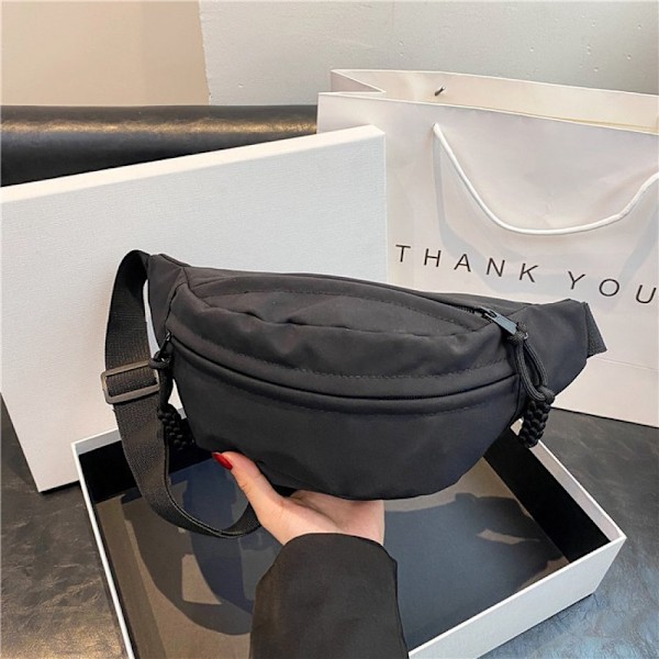 Lättviktig crossbody midjeväska för kvinnor och män, magväska med justerbar rem, casual bältesväska för resor, promenader, shopping, löpning, vandring