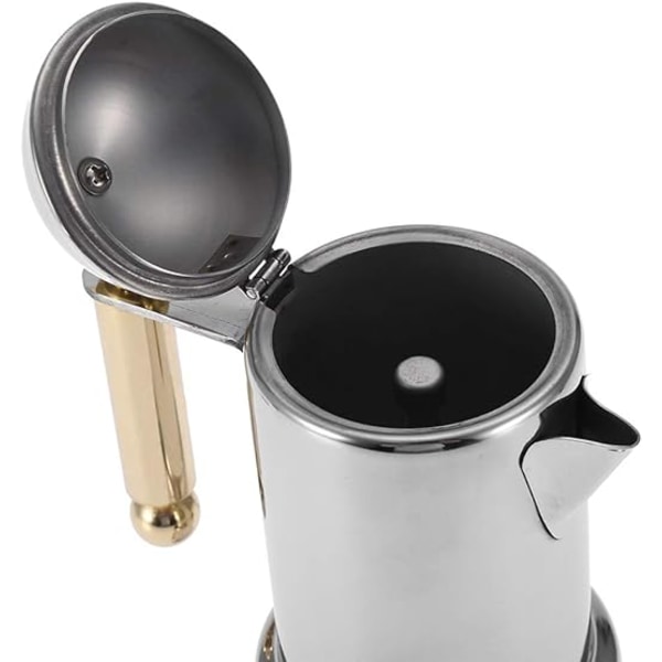 Rustfrit stål 200 ml Over The Stovetop kaffemaskine holdbar espressokande S