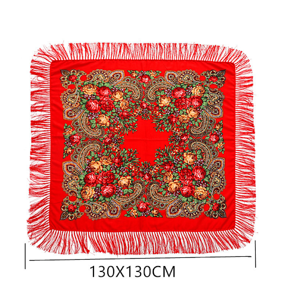 1 st Retrotryckt Sjal Vinter Boho Sjal Höst Och Vinter Varm Bomull Kvinna Sjal Stil Frans Sjal Sjal
