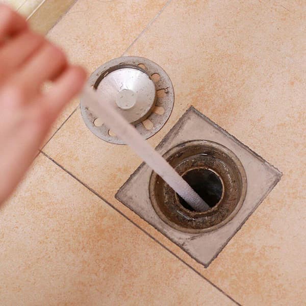 Flexibel 44,5 cm diskbänk rengöringsborste vattenpipa avlopp muddra verktyg vit,
