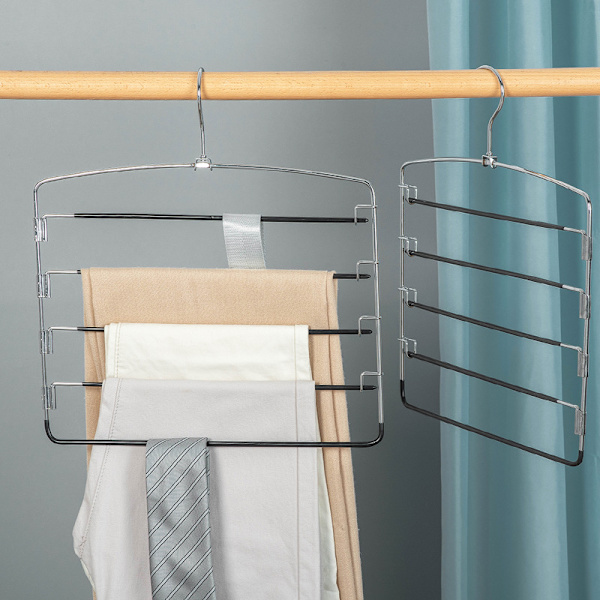 Paket med halkfria byxhängare för byxor, jeans, halsdukar - Svart
