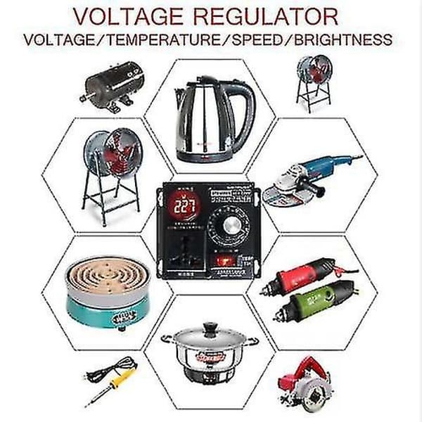 220v 4000w Variabel Spenningsregulator Hastighetsmotor Vifte Kontrollregulator
