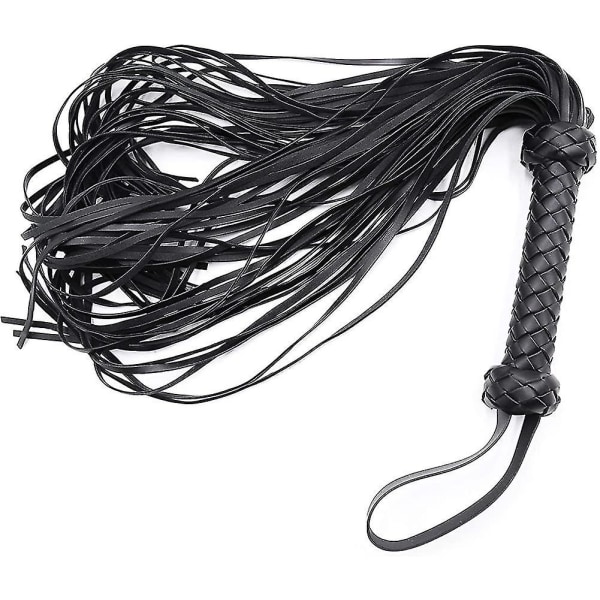 Faux läder Black Whip Costume Whip Handgjord Bullwhip, Whip Costume Access