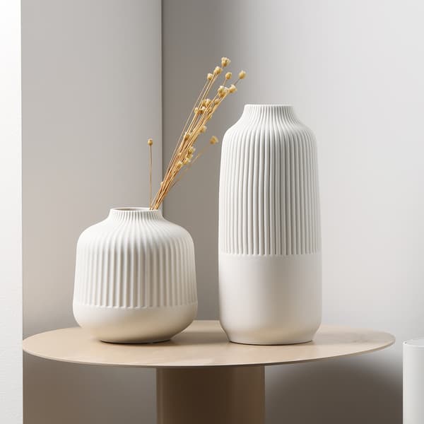 Keramisk vase i nordisk stil, dekorationsvase til pampasgræs som boho