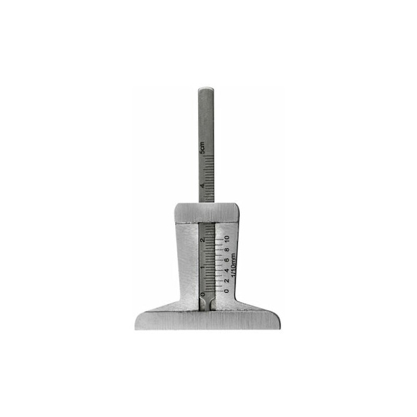 1 st Car Tire Depth Gauge, Rostfritt Stål Däck Checker, Skjutmått för