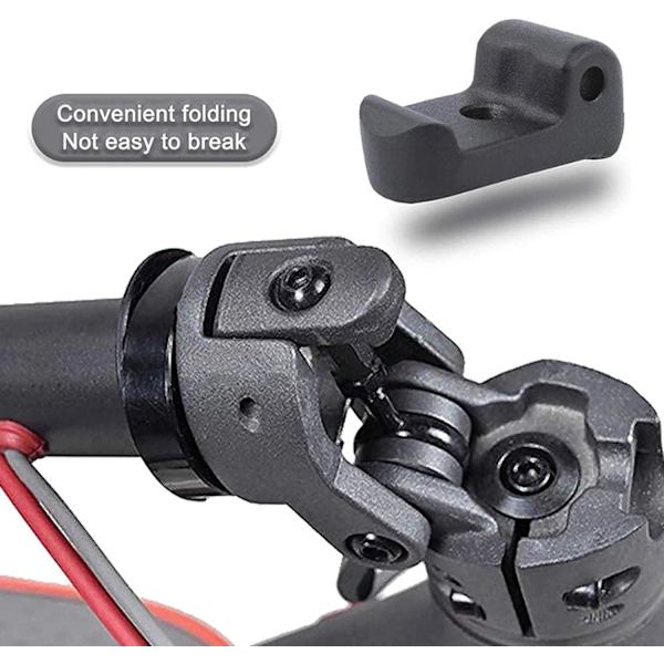 2-pack hopfällbara krokhållare med järnspänne, kompatibel med Xiao-mi M365 elscooter