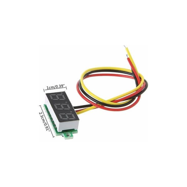 4 stk Mini Voltmeter, 0,28 tommers Digital DC Voltmeter, 3-tråds Spenningstester