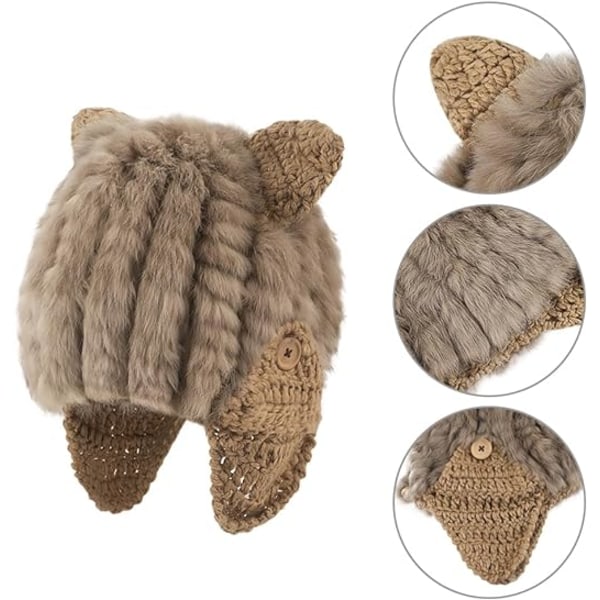 Dam söt öron fluffig Trapper Trooper hatt Faux Fur ryska Bombe