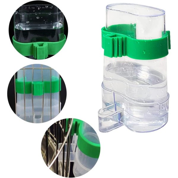 3 st automatiska fågelvattenautomater, fågelmatare, fågelburvattendispenser, plastbärbar automatisk vattendispenser för papegoja undulat