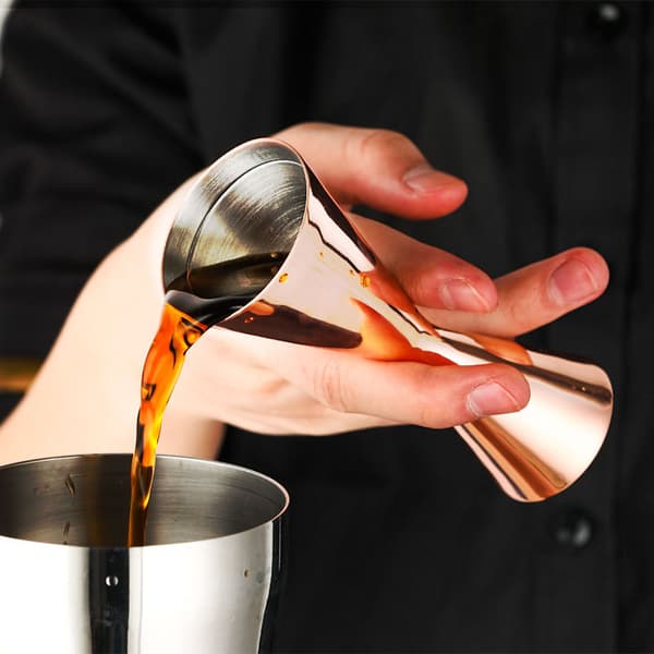Cocktailmål, sølv målekopp for profesjonell bartender 30ml x 6
