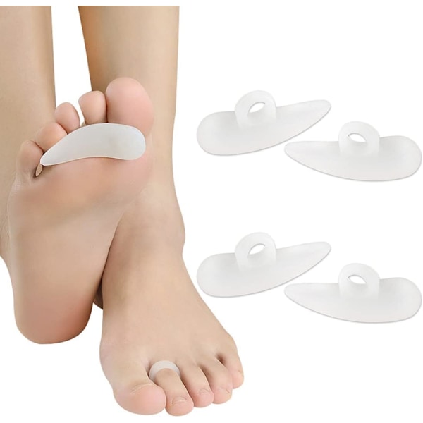 2 Par Toe Corrector Pads Gel Pads for Retting Hammer Toes for Menn og Kvinner Toe Separators