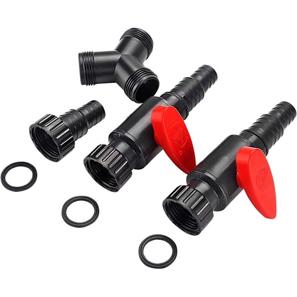 3-vejs fordeler 20/25mm (3/4 1\") Y-splitteradapter Justerbar ABS Y-fordeler Slange rørforbindelse til damppumpe Havevandslange og vandløb