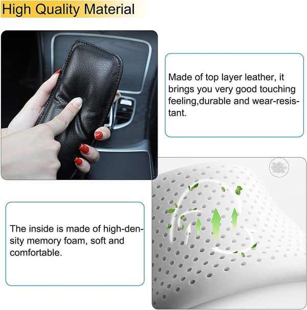 2-pack Universal Car Center Console Knäkudde Mjuk Pad, Dörrarmstöd Pro