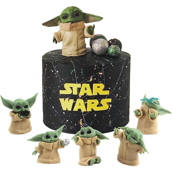 5 stk. kakepynt for Star Wars, Galaxy Wars temafestutstyr