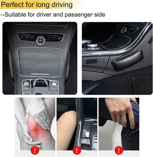2-pack Universal Car Center Console Knäkudde Mjuk Pad, Dörrarmstöd Pro