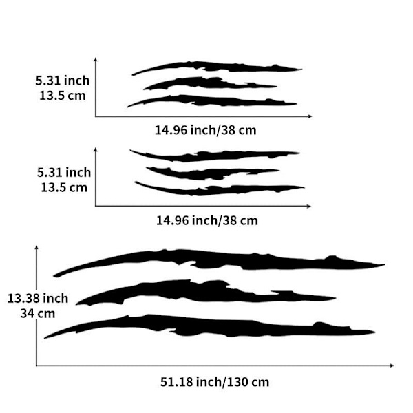 3 kpl Auton Tarrat Vinyyli Kynsi Merkit Tarrat Miehille (Punainen) 130cm