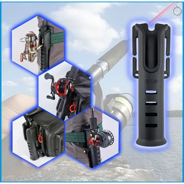Multifunksjonell nylonbelte stang holder bærbar stang innsetter fiskestang Pesca rack rask belte holder innsetting enhet tilbehør