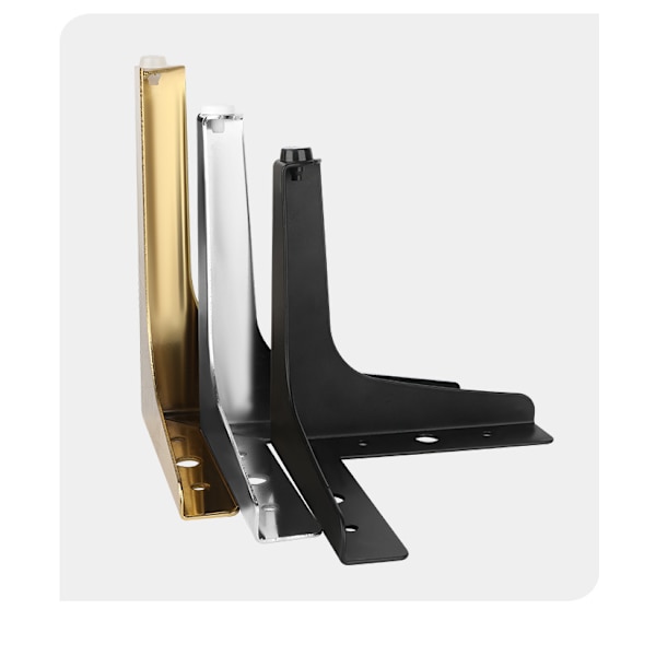 Sæt med 4 møbelben, der kan bære op til 600 kg, moderne metalbordben i trekantform, sort (10 cm)