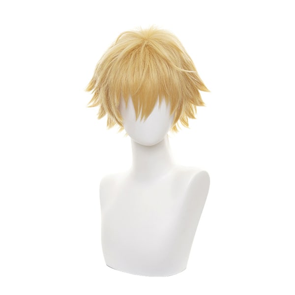 Parukk for kvinner Kort blond parukk Cosplay Anime Parukk Halloween Unisex Cosplay Parukk Menn Parukk Rett Syntetisk Parukk for Kostymefest Karnevalfest
