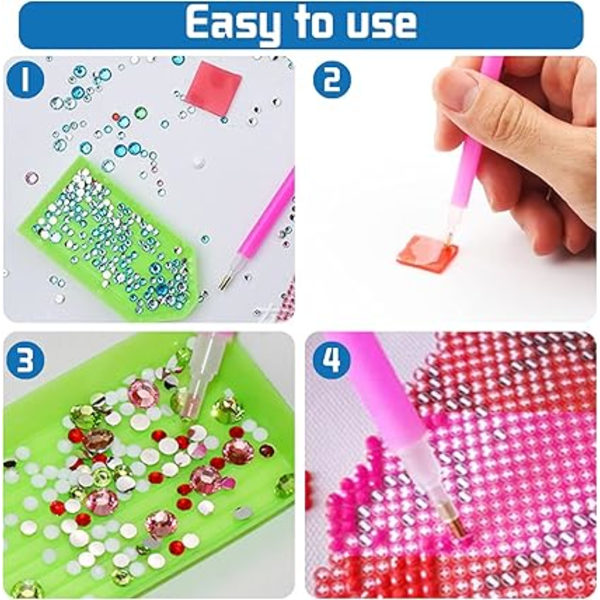 DIY Diamantmålning för barn, Diamantbroderi Kit Full Drill med Träram, Diamantmålning för Vuxna Barn Pojkar Flickor, Diamantmålning för