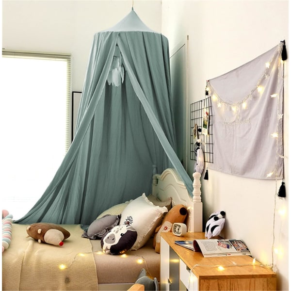 Baby sänghimmel - Spets myggnät - sovrum, omklädningsrum (grön)65*270*