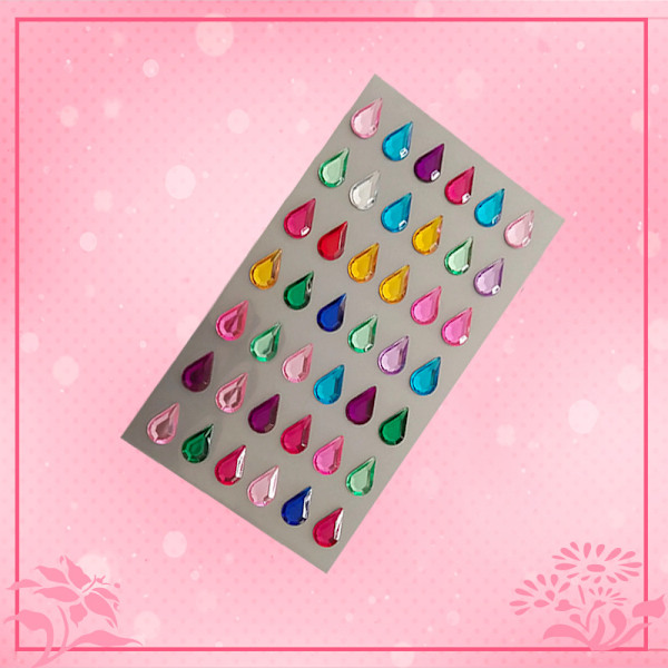 5 stk akryl ikke-giftige skinnende diamantstickers