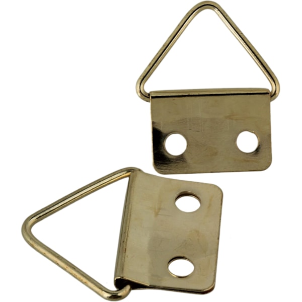 Guld 24 x 18mm Triangel Ring Krokar kompatibla Tavelramar Upphängningar 10-pack