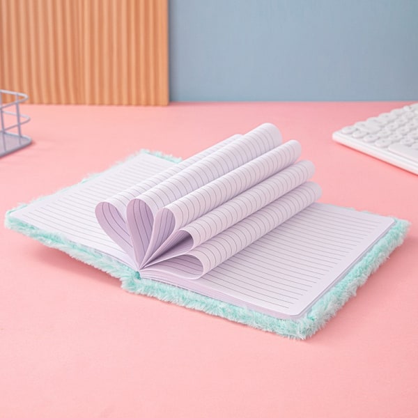 Dagbok med lås Fluffy Hearts flerfärgad