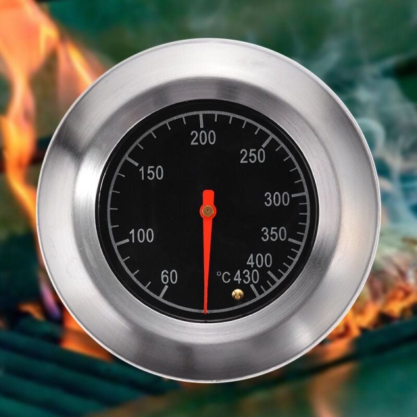 Rostfritt stål analog kötttermometer BBQ termometer Utomhus rökning BBQ