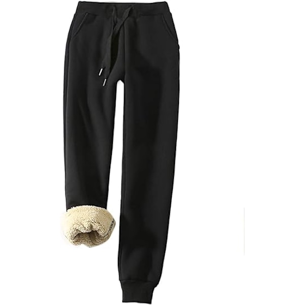 Dames Vinter Varme Sherpa Foret Athletic Sweatpants Jogger Fleece Bukser（Størrelse：XXL）