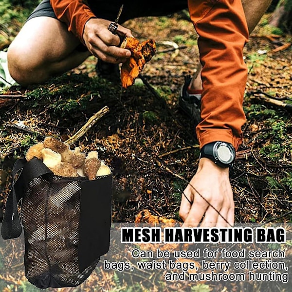 Svampejagt Taske, Foldbar Svampeindsamlings Taske, Net Madtaske, Høsttaske, Havefrugtplukker Taske Til Udendørs Camping